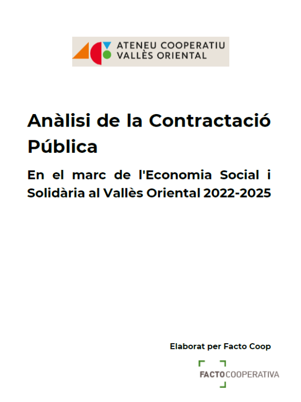 Anàlisi de la Contractació Pública en el marc de l'ESS al Vallès Oriental (2022-2025)