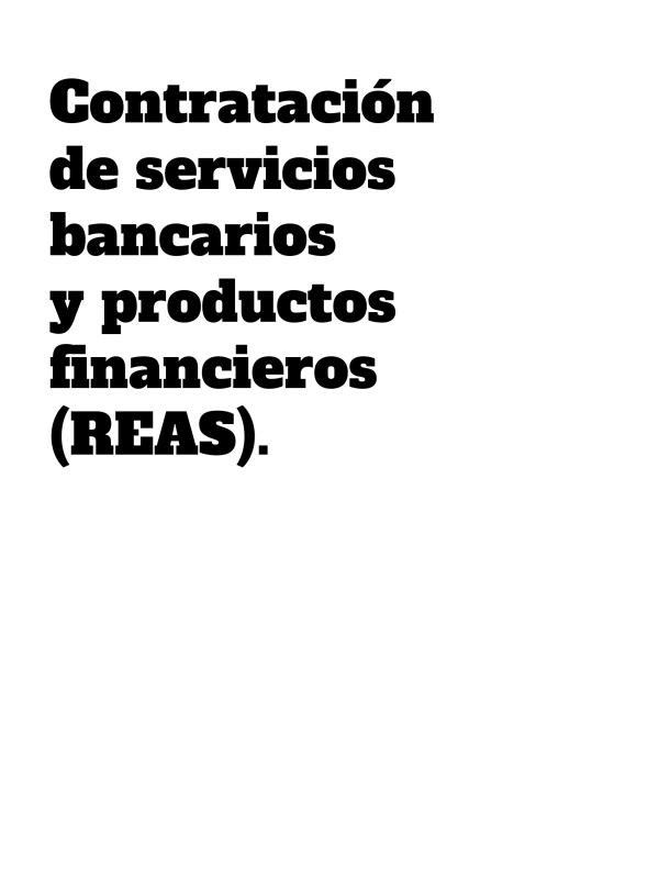 Contratacion servicios bancarios y productos financieros